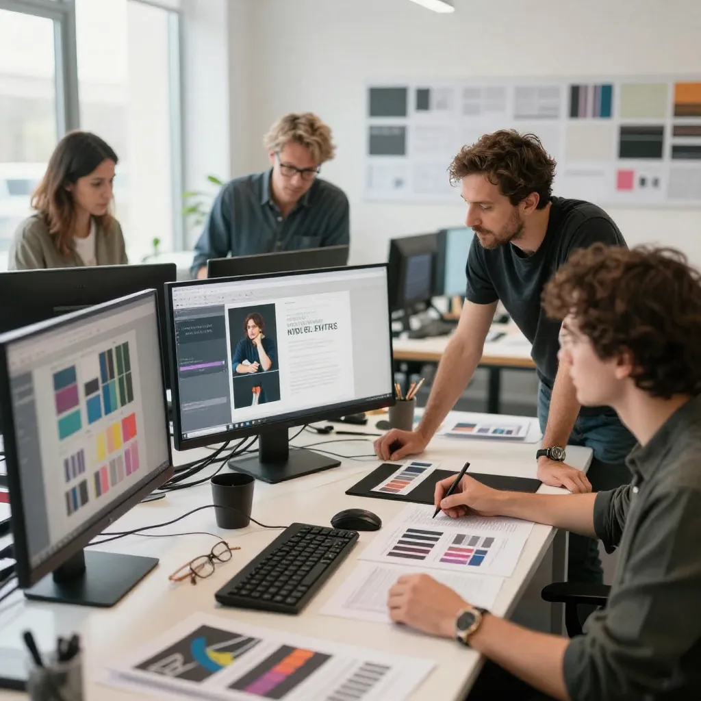 Ilustración digital con anotaciones